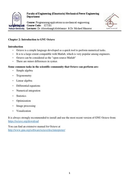 Image result for Octave Programming Easy Example