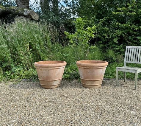 Pair of Large Terracotta Planters