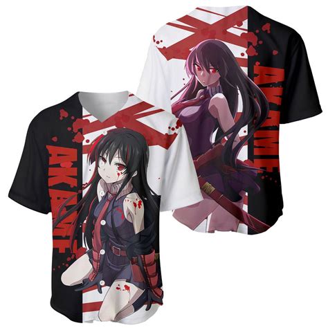 Akame - Akame ga Kill Baseball Jersey Anime Mix Grunge Blood - Kelvinmart