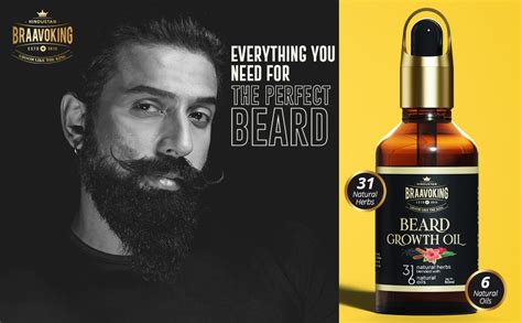 BRAAVOKINGMEN Combo of Beard Growth Oil Advanced for Men - 50ml ...