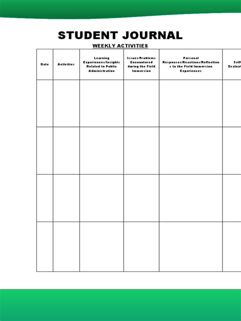 Image result for Student Journal