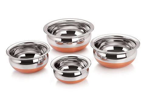 Buy KC Stainless Steel Copper Bottom Kitchen Serving, Cooking Bowl ...