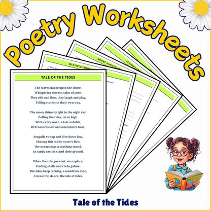 Tale of the Tides | Poem Grammar Worksheet Printable Activity ...