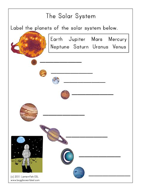 Label The Solar System | PDF