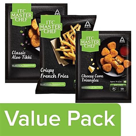 Buy ITC Master Chef Classic Aloo Tikki 320gm+Crispy French Fries 400gm ...