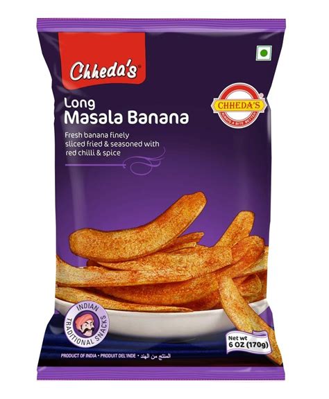 Chheda's Masala Banana Chips - Crispy Long Spicy Banana Wafer - Laal ...