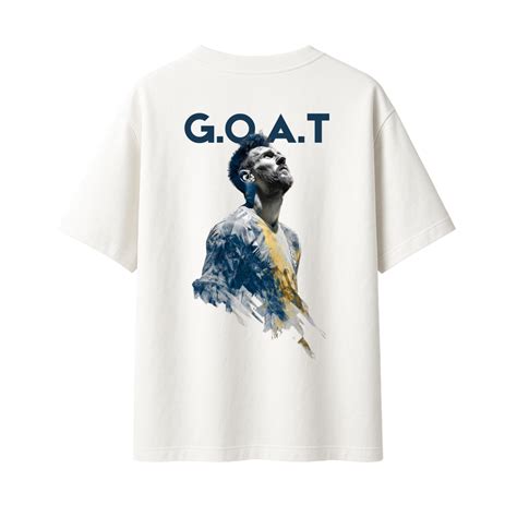 Lionel Messi The GOAT Edition || Football Oversized T-Shirt 240 GSM ...