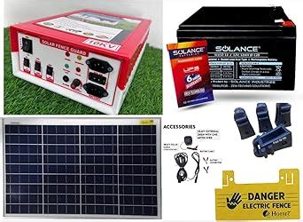 Solar Zatka Machine Set 10Kv 40 Acre(Jhatka Machine,12 ah Battery, 40w ...