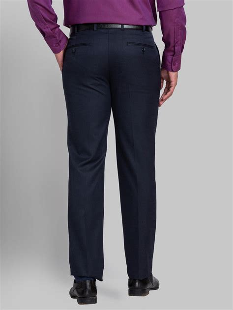 Park Avenue Men Blue Solid Regular Fit Trouser – MyRaymond