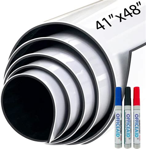 Amazon.com : Flexible Large Dry Erase White Board Roll, 41x48 Inch ...