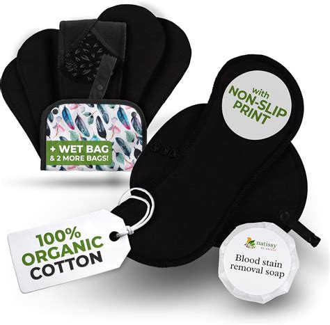 Natissy Non-Slip, Organic Cotton Reusable Menstrual Pads for India | Ubuy