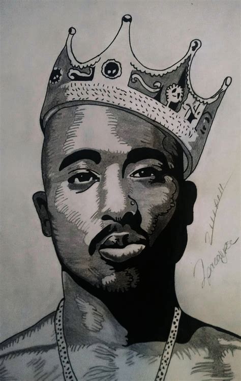 Tupac Portrait Drawing 的图像结果