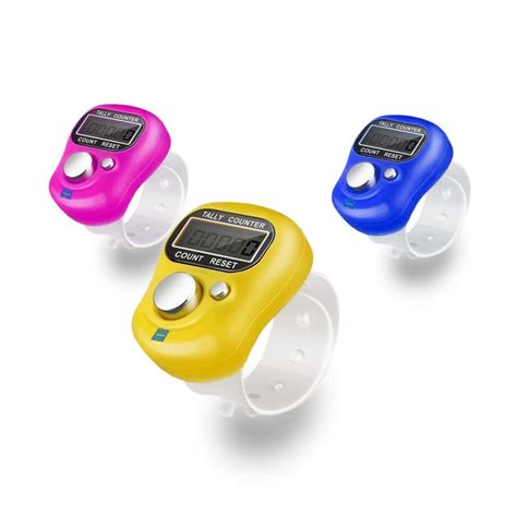 Number Clicker Tally 5-Digit Counter Finger Ring Electronic Light ...
