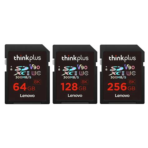 Lenovo Thinkplus V90 SD Card 256GB 128GB 64GB U3 C10 High Speed Secure ...