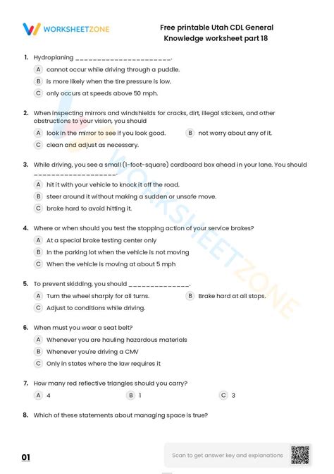 Image result for CDL Practice Test Worksheet