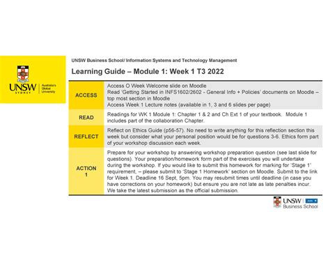 Week 1 Learning Guide T3 2022 - UNSW Business School/ Information ...