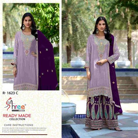 Shree R 1623 Embroidery Pakistani Ready Made Salwar Suits Collection