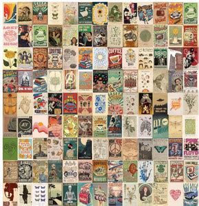 250 Peel-N-Stick Vintage Posters Aesthetic Wall Collage Kit | Vintage ...