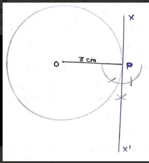 Draw a circle of radius 3cm. take a point P on this cirde and Draw a ...