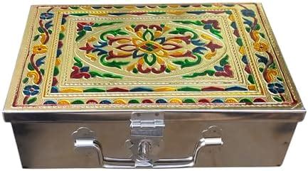 GinoSet® Stainless Steel Storage Boxes, Cash Box, Pooja Peti, Vanity ...