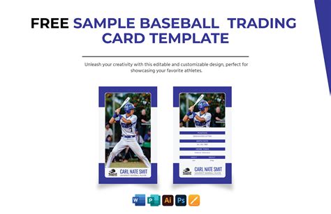 Editable Baseball Card Templates in Word to Download