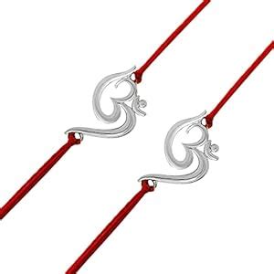 Buy ascension Religious Silver OM Crystals Rakhi for Rakshabandhan ...