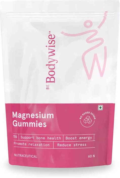 Be Bodywise 500 mg Magnesium Glycinate Gummies| Improves Sleep,Reduce ...