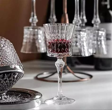 Buy RAAHA Crystal Wine Glass Set of 2 - Elegant Carving Design, Luxury ...