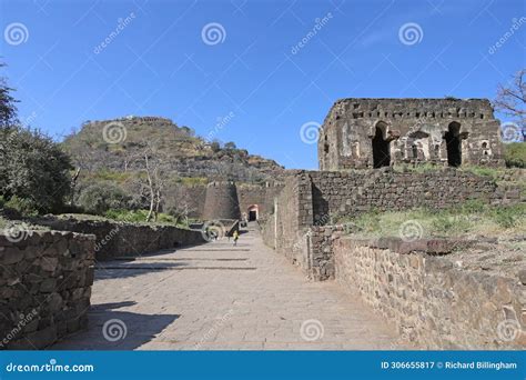 Daulatabad Fort Near Aurangabad, Maharashtra, India. Stock Image - Image of india, capital ...