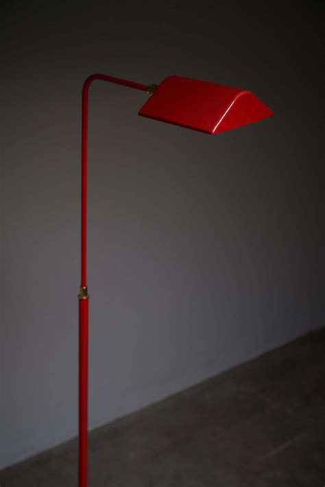 Chic Red Floor Lamp by S.A. Boulanger