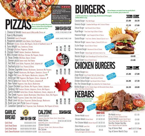 Menu at Canadian Charcoal Pit fast food, Sale, 80 Washway Rd