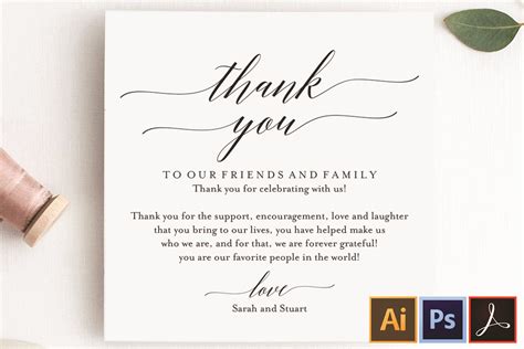 Wedding Thank You Template Wording