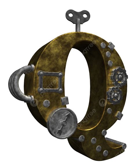 Steampunk Letter Q Font, Cog, Letter, Q PNG Transparent Image and Clipart for Free Download