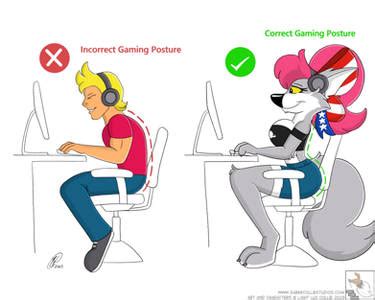 Image result for Gamer Posture vs Normal