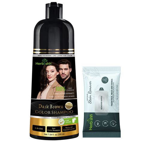 200ml Hair Color Shampoo + Stain Remover Wipes | Easy At-Home Dye Kit ...