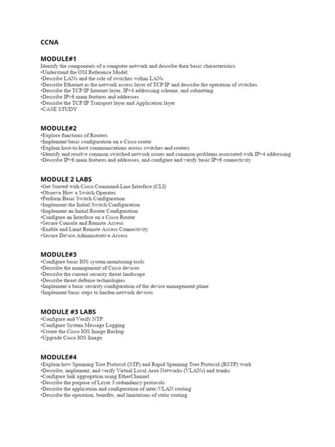 Image result for CCNA Course Outline PDF