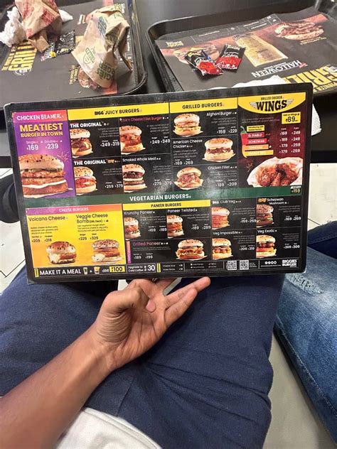 Menu at Biggies Burger: Nexus Vijaya Mall, Chennai