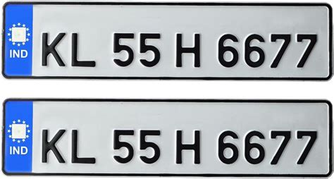 SHOPEWELL Speedx Model Embossed Number Aluminium Plate Set for Car ...