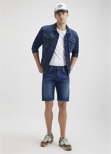 Men Blue Tint Mid Rise Regular Shorts | Pepe Jeans India