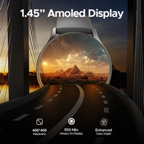 boAt Lunar Peak - Premium 1.45" (3.68 cm) AMOLED Display Smartwatch ...