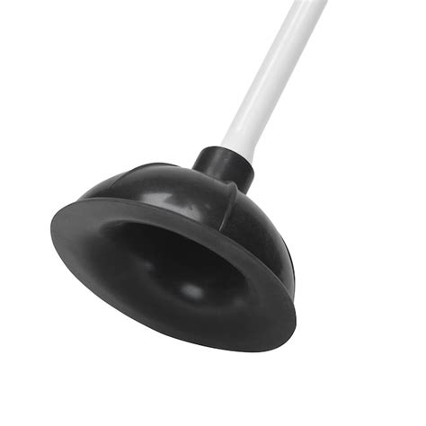 Project Source 6.65-in Black Rubber Plunger with 18.63-in Handle ...