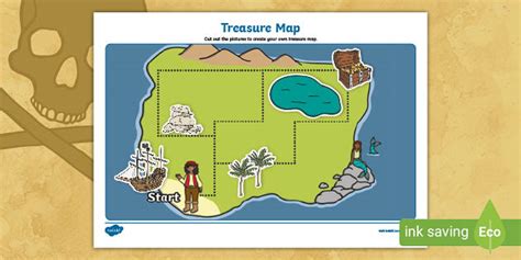 Treasure Map Cutting Skills Activity (teacher made)