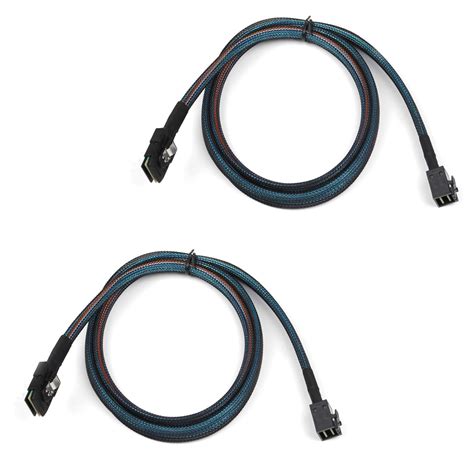 Heretom 2PCS Internal Mini SAS HD SFF-8643 to Mini SAS SFF-8087 Cable ...
