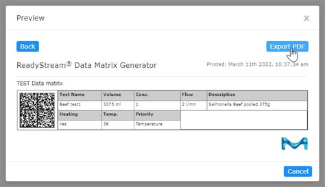 ReadyStream® Data Matrix Generator