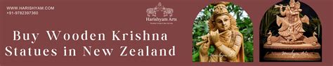 Krishna Wooden Murti & Statue Collection New Zealand