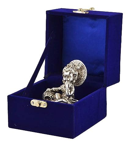 Buy RKONECT® Metal Silver Laddu Gopal Idol Murti Statue in Velvet Box ...