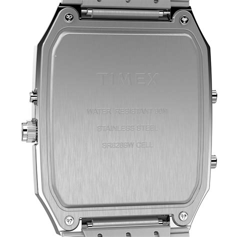 Buy Q Timex Black Rectangle Dial Ana-Digital Men's Watch