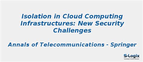 Isolation in Cloud Computing Infrastructures: New Security | S-Logix