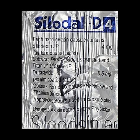 Silodal D 4mg Capsule – Price, Uses, Side Effects & Composition