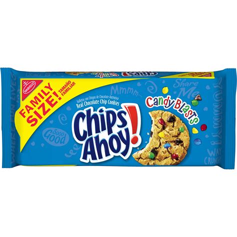 Chips Ahoy! Candy Blast Family Size Cookies, 1 package (18.9z ...